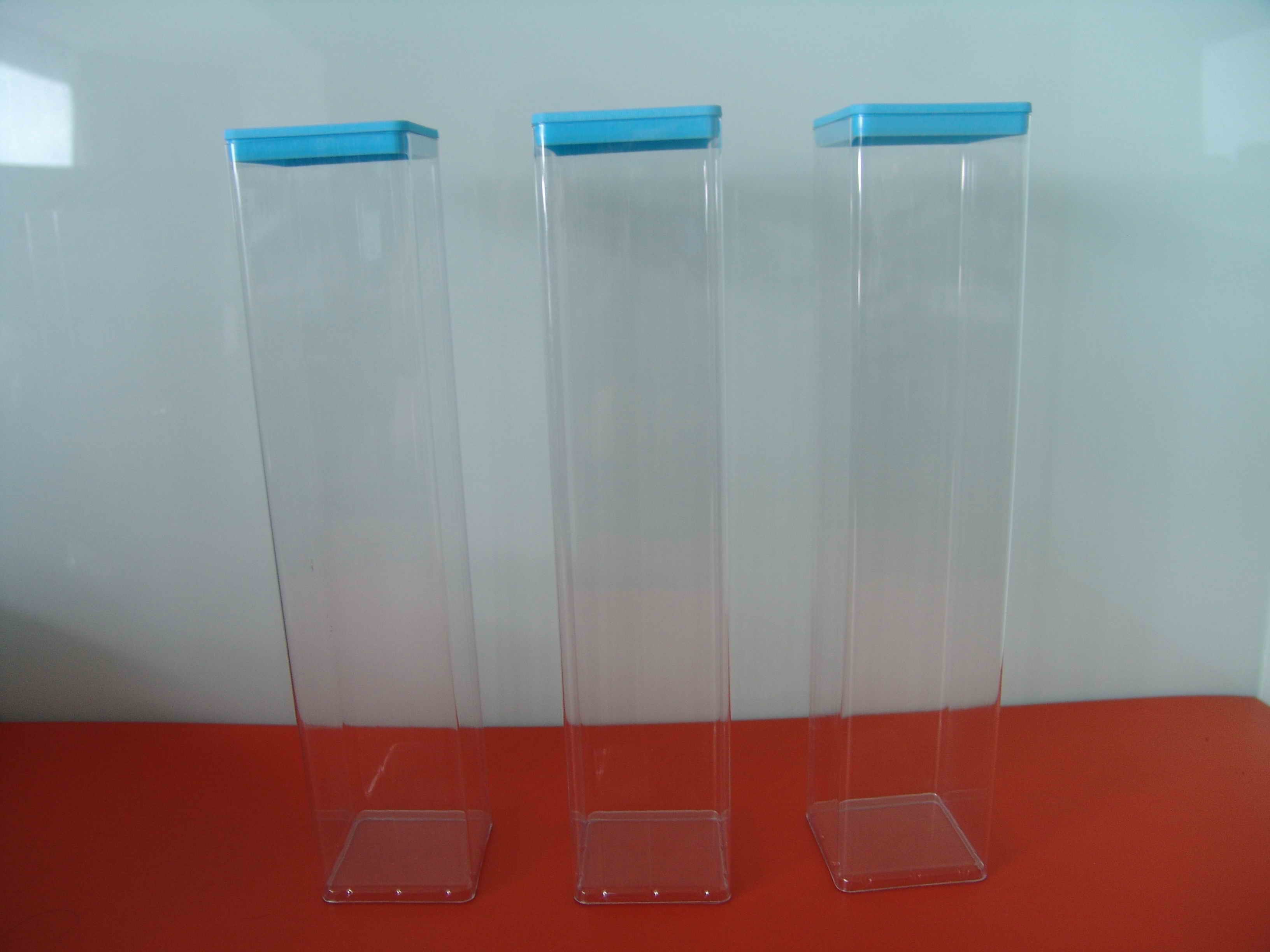 clear square packaging tubes,plastic square tubes,packaging square